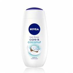 Gely a mýdla Nivea krémový sprchový gel Care&Coconut