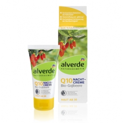 Hydratace Alverde Anti-Aging noční krém Q10 s goji