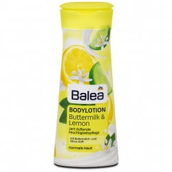 Hydratační tělové krémy Balea tělové mléko podmáslí & citron