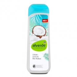 Gely a mýdla Alverde krémový sprchový gel bio kokos