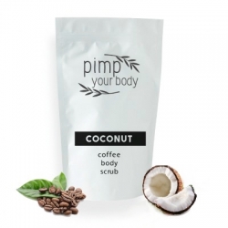 Peeling Pimp Your Body prírodný kávový telový peeling Coconut