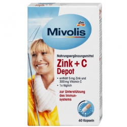 Doplňky stravy Mivolis kapsle zinek + vitamin C