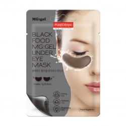 Péče o oční okolí Purederm MG gel Black food černá hydrogelová maska pod oč