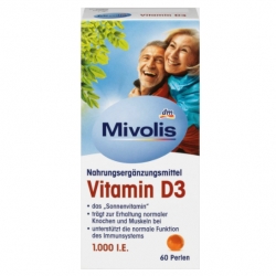Doplňky stravy Mivolis Vitamin D3 perly