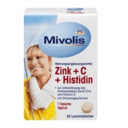 Doplňky stravy Mivolis Zinek+ vitamin C + histidin