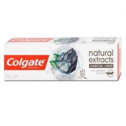 Chrup Colgate zubní pasta Natural Extracts Charcoal + White
