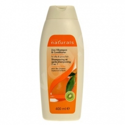 šampony Avon Naturals šampon a kondicionér 2v1 s kiwi a mandarinkou