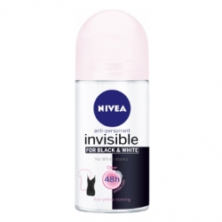 Antiperspiranty, deodoranty Nivea roll-on antiperspirant Invisible for Black & White Clear