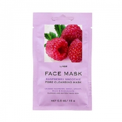 Masky H&M pleťová maska čistící póry malinová