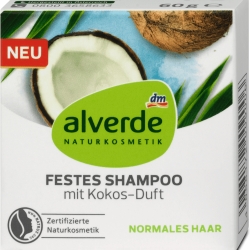 Alverde tuhý šampon na vlasy kokos - větší obrázek