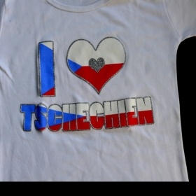 Bílé tričko I love Czech tschechein