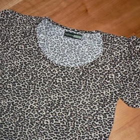 Hnědé leopardí mini šaty či tunika Fashion House