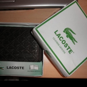 Lacoste peněženka golfová kožená hnědá - foto č. 1