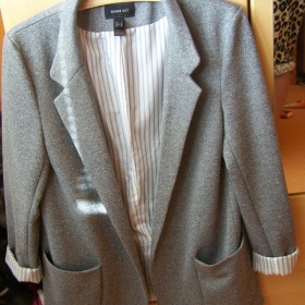 Mango boyfriend blazer - tmavě šedá