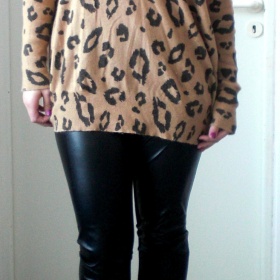 Oversized leopardí svetr New Yorker