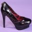 Sweet Mercy Black Patent Platform Pinup Pumps with Charms - foto č. 2