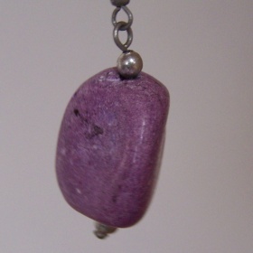 Naušnice fialový kámen