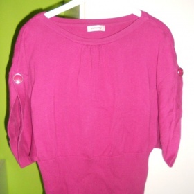 Růžový svetr s netopýřími rukávy Orsay