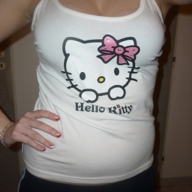 Bílý top Hello Kitty